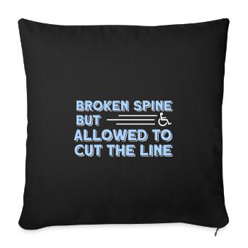 Wheelchair wheelchair access - Sofa pillowcase 17,3'' x 17,3'' (45 x 45 cm) - black - Front