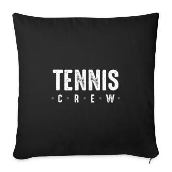 Équipe de tennis - Housse de coussin décorative 45 x 45 cm - noir - Devant