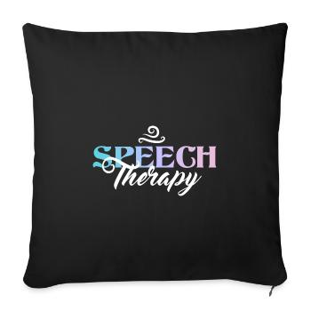 Orthophoniste Orthophonie Orthophonie - Housse de coussin décorative 45 x 45 cm - noir - Devant
