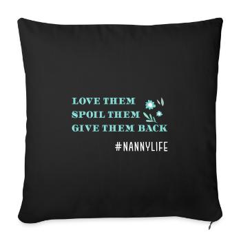 Nanny Babysitter Childminder - Sofa pillowcase 17,3'' x 17,3'' (45 x 45 cm) - black - Front