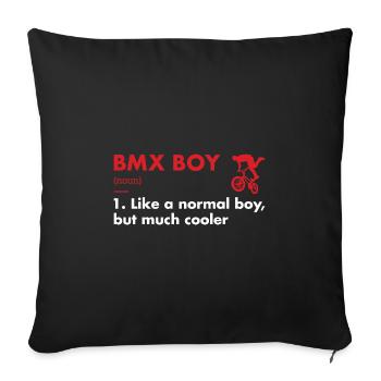Sport Boy Definition BMX - Sofa pillowcase 17,3'' x 17,3'' (45 x 45 cm) - black - Front