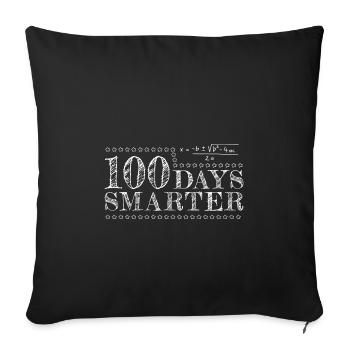 100 jours d’école - Housse de coussin décorative 45 x 45 cm - noir - Devant