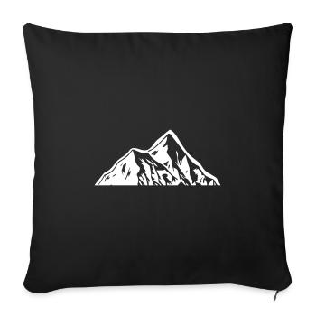 Montagne Silhouette Symbole Montagnes - Housse de coussin décorative 45 x 45 cm - noir - Devant