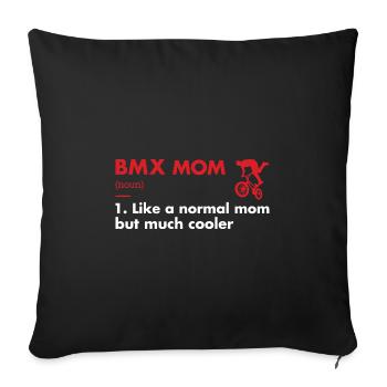 Sport Mom Definition BMX - Sofa pillowcase 17,3'' x 17,3'' (45 x 45 cm) - black - Front