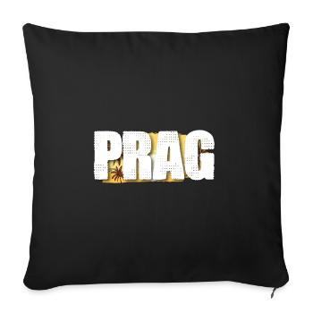 Prague - Sofa pillowcase 17,3'' x 17,3'' (45 x 45 cm) - black - Front