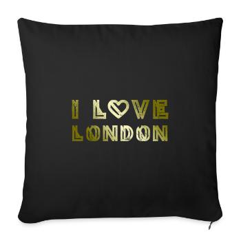 I LOVE LONDON - Sofa pillowcase 17,3'' x 17,3'' (45 x 45 cm) - black - Front