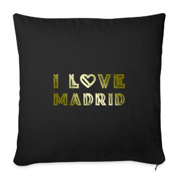 J’aime Madrid - Housse de coussin décorative 45 x 45 cm - noir - Devant