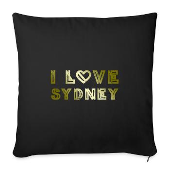 J’aime Sydney - Housse de coussin décorative 45 x 45 cm - noir - Devant