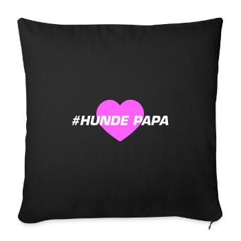 Dog Dad - Sofa pillowcase 17,3'' x 17,3'' (45 x 45 cm) - black - Front