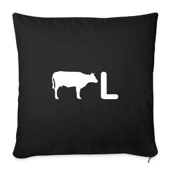 Kuhl, cool, lustige Sprüche, lustige Bilder, Fun - Sofakissenbezug 45 x 45 cm - Schwarz - Vorne