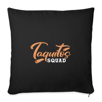 Taquito Mexican Food Tacos - Sofa pillowcase 17,3'' x 17,3'' (45 x 45 cm) - black - Front