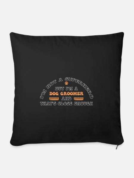 Hundefriseur Hundefrisör - Sofakissenbezug 45 x 45 cm - Schwarz