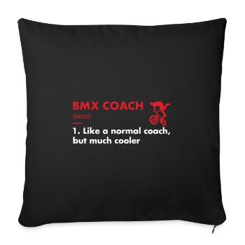 Sport Coach Definition BMX - Sofa pillowcase 17,3'' x 17,3'' (45 x 45 cm) - black - Front
