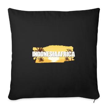 Indonesia - Sofa pillowcase 17,3'' x 17,3'' (45 x 45 cm) - black - Front