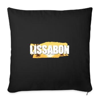 Lisbon - Sofa pillowcase 17,3'' x 17,3'' (45 x 45 cm) - black - Front