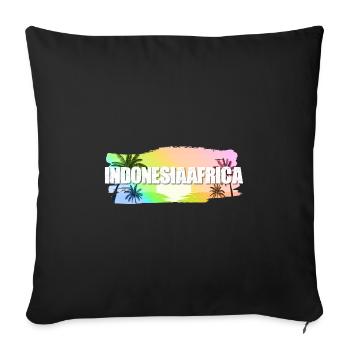 Indonesia - Sofa pillowcase 17,3'' x 17,3'' (45 x 45 cm) - black - Front