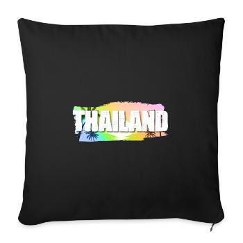 Thaïlande - Housse de coussin décorative 45 x 45 cm - noir - Devant