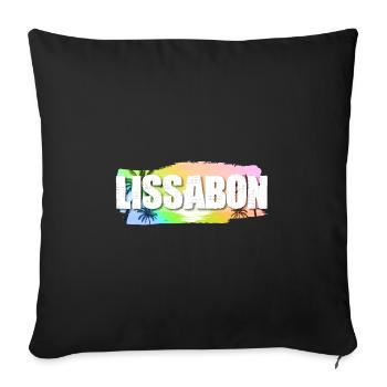 Lisbon - Sofa pillowcase 17,3'' x 17,3'' (45 x 45 cm) - black - Front