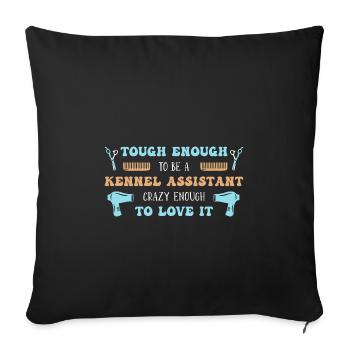 Toiletteur pour chiens Toiletteur pour chien - Housse de coussin décorative 45 x 45 cm - noir - Devant