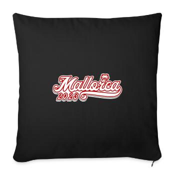 Majorque 2023 - Housse de coussin décorative 45 x 45 cm - noir - Devant