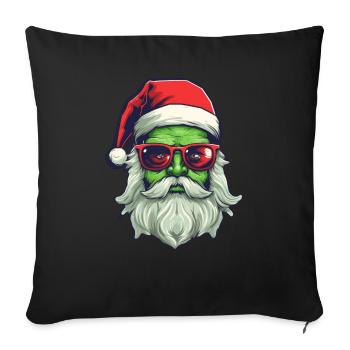 Ugly Christmas Santa Clause Logo Design - Sofa pillowcase 17,3'' x 17,3'' (45 x 45 cm) - black - Front