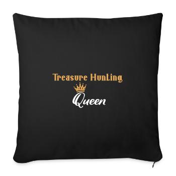 Treasure Hunter Treasure Hunt Metal Detector - Sofa pillowcase 17,3'' x 17,3'' (45 x 45 cm) - black - Front