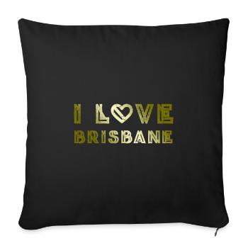 I Love Brisbane - Sofa pillowcase 17,3'' x 17,3'' (45 x 45 cm) - black - Front