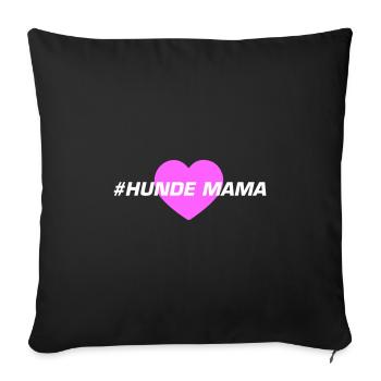 Maman de chiens - Housse de coussin décorative 45 x 45 cm - noir - Devant
