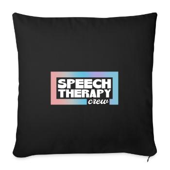 Orthophoniste Orthophonie Orthophonie - Housse de coussin décorative 45 x 45 cm - noir - Devant