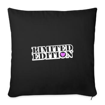 Dicton de cœur en édition limitée - Housse de coussin décorative 45 x 45 cm - noir - Devant