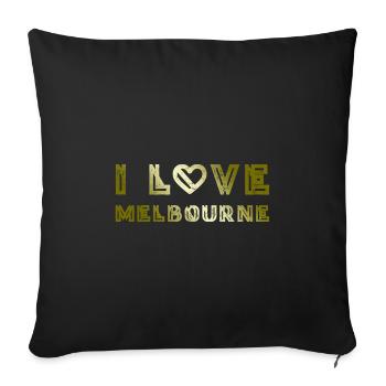 I Love Melbourne - Sofakissenbezug 45 x 45 cm - Schwarz - Vorne