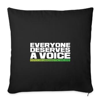 Orthophoniste Orthophonie Orthophonie - Housse de coussin décorative 45 x 45 cm - noir - Devant