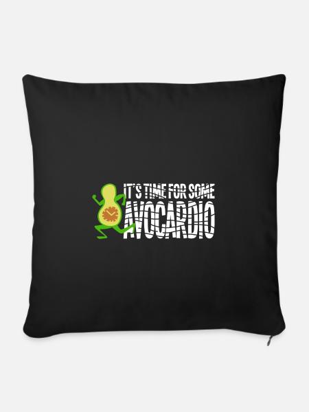 Avocado - Sofakissenbezug 45 x 45 cm - Schwarz