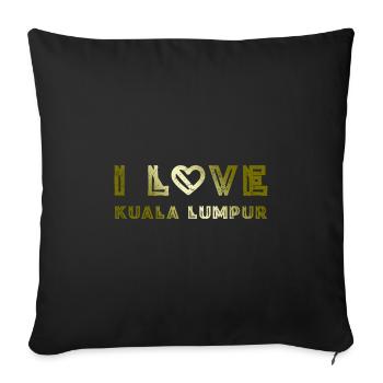 I Love Kuala Lumpur - Sofakissenbezug 45 x 45 cm - Schwarz - Vorne