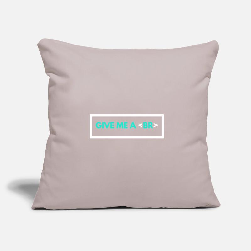 Coding Humor Funny Programmer Gift HTML Break Tag Sofa pillowcase 17,3'' x 17,3'' (45 x 45 cm)