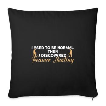 Treasure Hunter Treasure Hunt Metal Detector - Sofa pillowcase 17,3'' x 17,3'' (45 x 45 cm) - black - Front