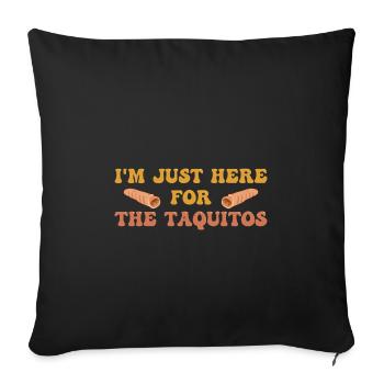 Taquito Mexican Food Tacos - Sofa pillowcase 17,3'' x 17,3'' (45 x 45 cm) - black - Front
