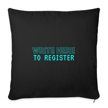 Sign Up Here Party Registration Event - Sofa pillowcase 17,3'' x 17,3'' (45 x 45 cm) - black - Front