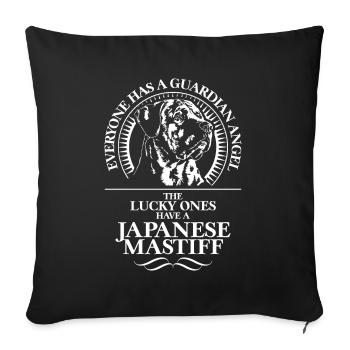 DOGUE JAPONAIS Ange Gardien Chien Disant Chiens - Housse de coussin décorative 45 x 45 cm - noir - Devant
