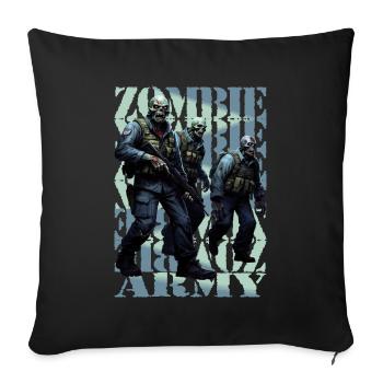 Armée de zombies - Housse de coussin décorative 45 x 45 cm - noir - Devant