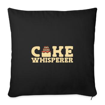 Gâteaux cuisiniers Baker Chef pâtissier - Housse de coussin décorative 45 x 45 cm - noir - Devant