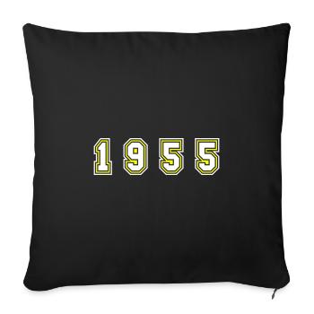 Numéro de l’année 1955 - Housse de coussin décorative 45 x 45 cm - noir - Devant