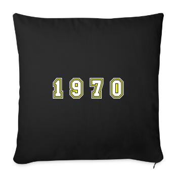 Numéro de l’année 1970 - Housse de coussin décorative 45 x 45 cm - noir - Devant