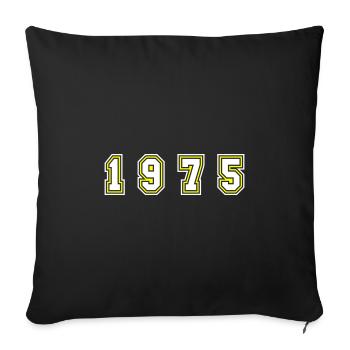 Numéro de l’année 1975 - Housse de coussin décorative 45 x 45 cm - noir - Devant