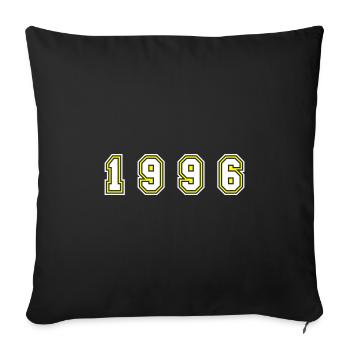 1996 Year Number - Sofa pillowcase 17,3'' x 17,3'' (45 x 45 cm) - black - Front