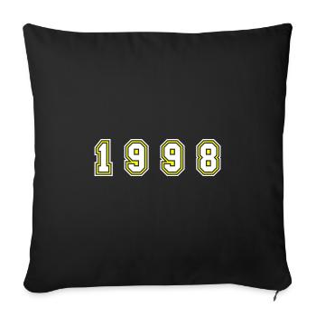 Numéro de l’année 1998 - Housse de coussin décorative 45 x 45 cm - noir - Devant