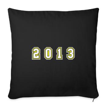 2013 Year Number - Sofa pillowcase 17,3'' x 17,3'' (45 x 45 cm) - black - Front