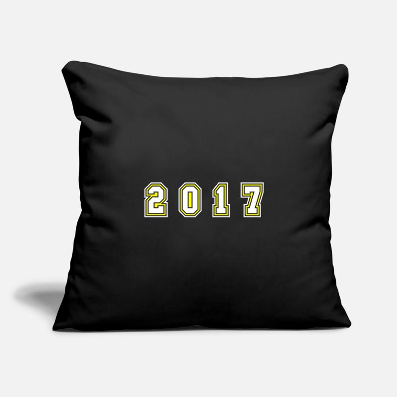 2017 Year Number Sofa pillowcase 17,3'' x 17,3'' (45 x 45 cm)