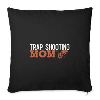 Tir au pigeon d’argile - Housse de coussin décorative 45 x 45 cm - noir - Devant