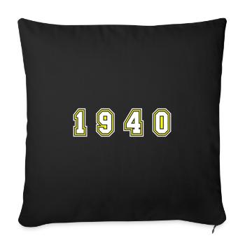 Numéro de l’année 1940 - Housse de coussin décorative 45 x 45 cm - noir - Devant